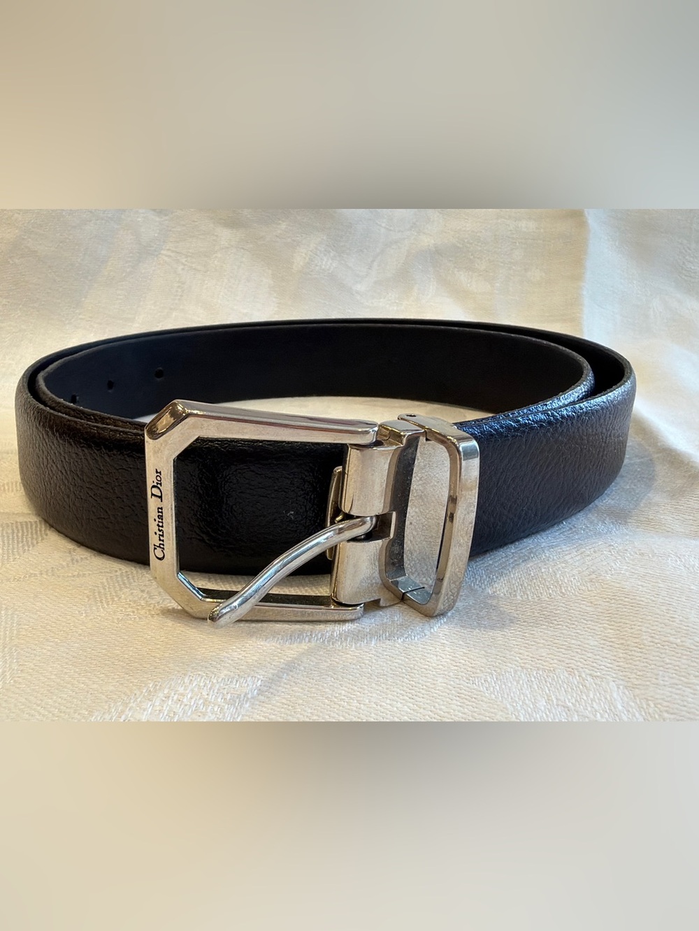 Christian Dior Monsieur Leather Belt – Size 90/36 – Black – Made in Canada